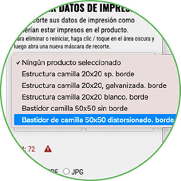 Tienes varias configuraciones para el finalizado del producto.